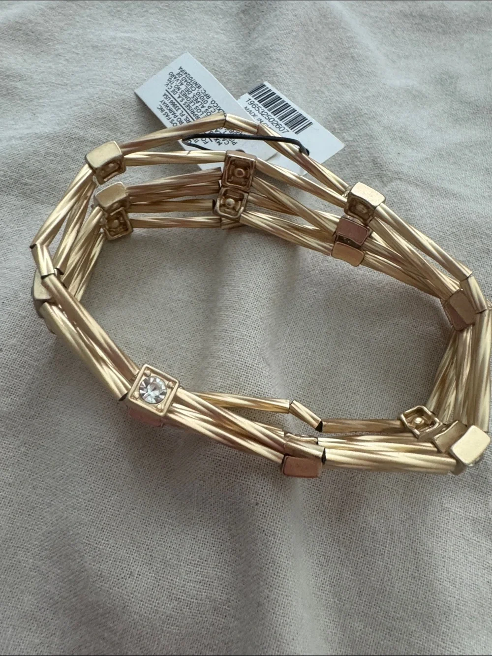 Chico's Gold-Tone Multi-Strand Hair Clip with Crystal Accents